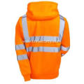 Hi Vis Orange Reflective Full-Zip Lined Sweatshirt